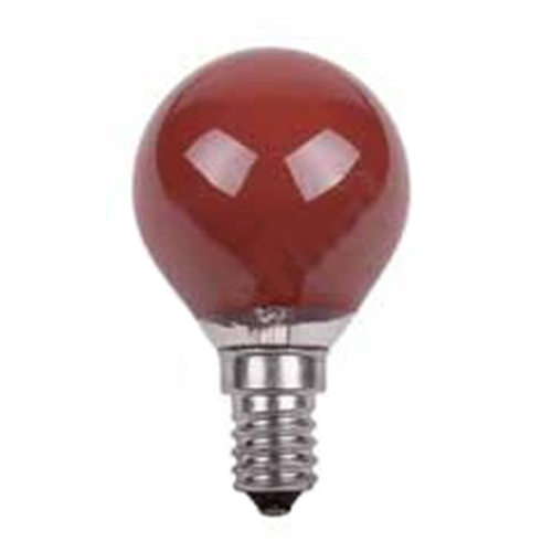 Kogellamp 25W E14 230V rood