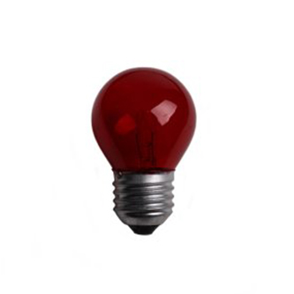 Kogellamp 15W E27 230V rood