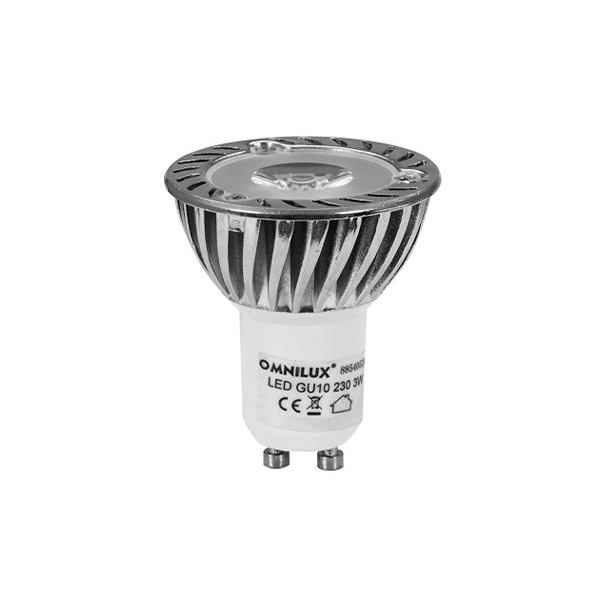 Omnilux Powerled 3W GU10 230V blauw 25° niet dimbaar