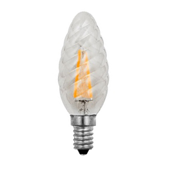 SPL filament LED gedraaide kaarslamp 1,5W E14 230V 2200K kleur 822 helder dimbaar