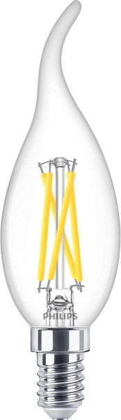 Philips Master LED Candle BA35 bentip kaarslamp DT 2,5W=25W E14 240V 927-922 helder Dimtone dimbaar