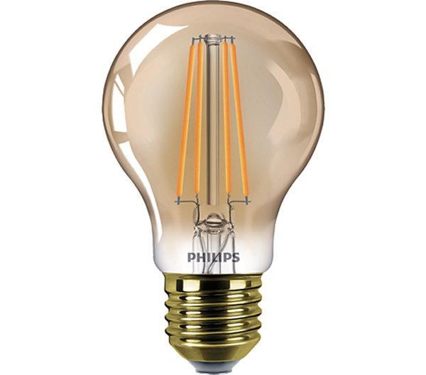 Philips Classic filament LED normaallamp 8W-50W E27 220V-240V 2200K kleur 822 A60 goud dimbaar