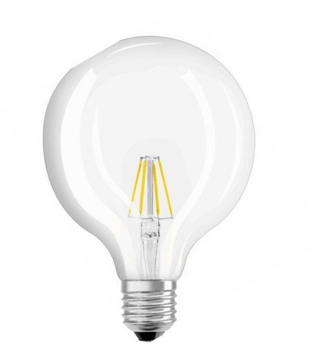 Osram Parathom filament LED globelamp 125mm 6W=60W E27 220-240V 2700K kleur 827 helder niet dimbaar