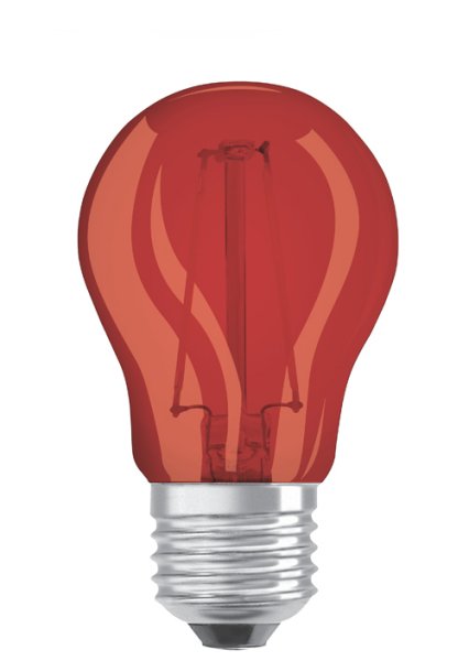 Osram Star Deco Classic P filament LED kogellamp 1,6W=15W E27 220-240V 510 rood 300° niet dimbaar