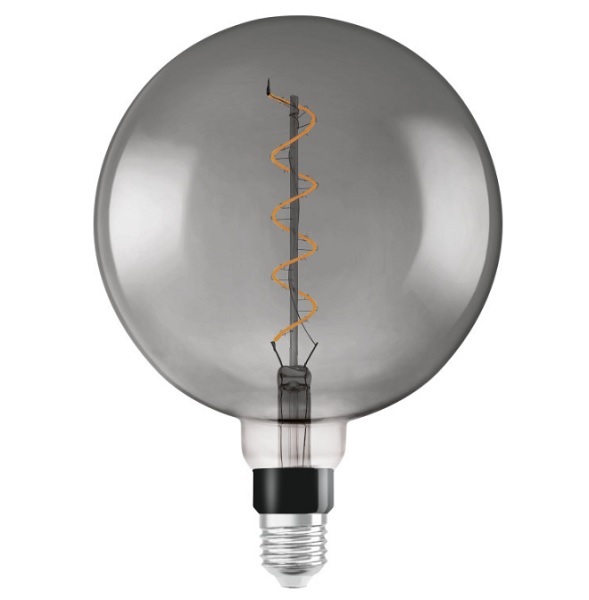 Osram Vintage filament 1906 LED Big globelamp 200mm 5W=12W E27 220V-240V 1800K kleur 818 rookglas dimbaar