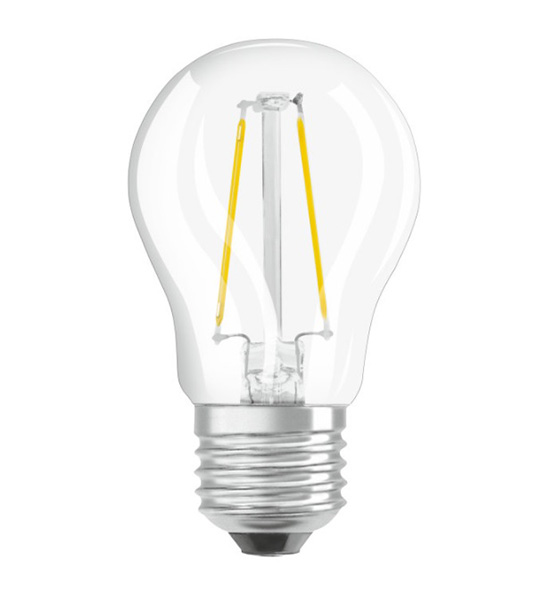 Osram Parathom Retrofit Classic P filament LED kogellamp 1,5W=15W E27 220V-240V 2700K kleur 827 helder niet dimbaar