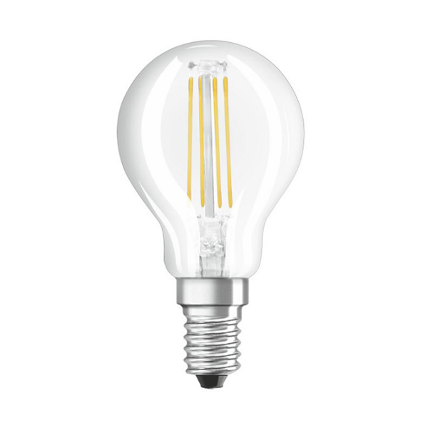 Osram Three Step Classic P filament LED kogellamp 4W=40W E14 220V-240V 2700K kleur 827 helder three-step dimbaar