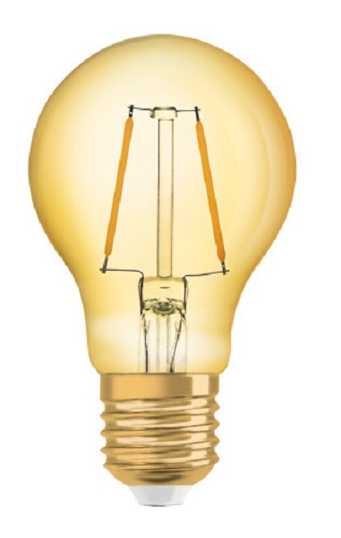 Osram LED Vintage 1906 Classic A filament normaallamp 2,5W=22W E27 220V-240V 2400K kleur 824 goud niet dimbaar