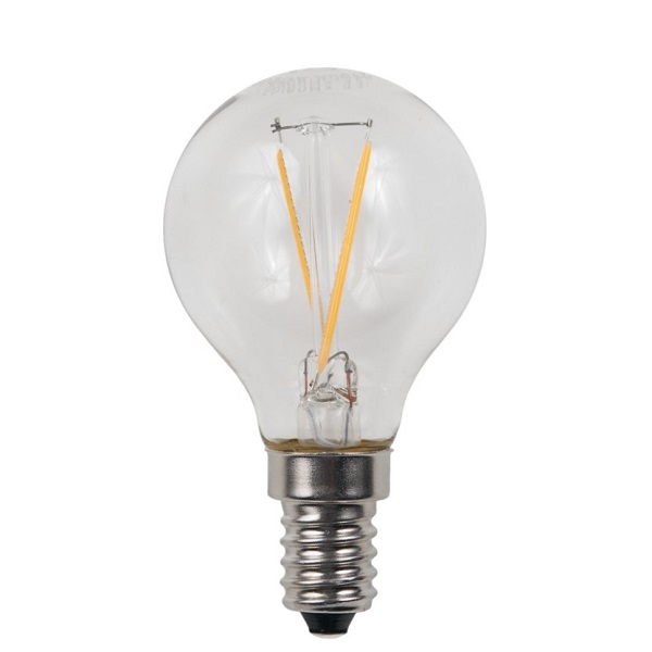 SPL filament LED kogellamp 1,9W E14 230V 2100K kleur 821 helder niet dimbaar