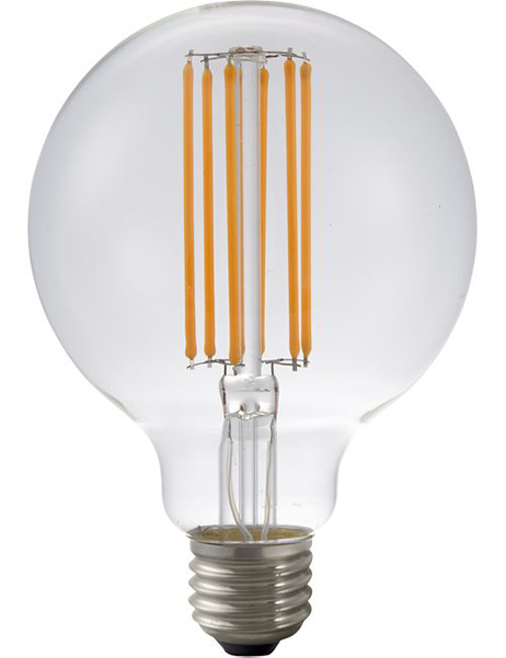 SPL filament LED globelamp 95mm 6,5W E27 230V 1800K kleur 918 helder dimbaar