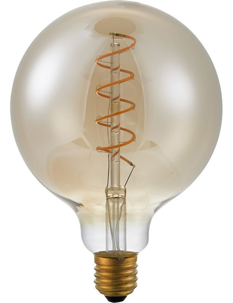 SPL flexLED filament globelamp 125mm AX 4W E27 230V 2000K kleur 920 goud dimbaar