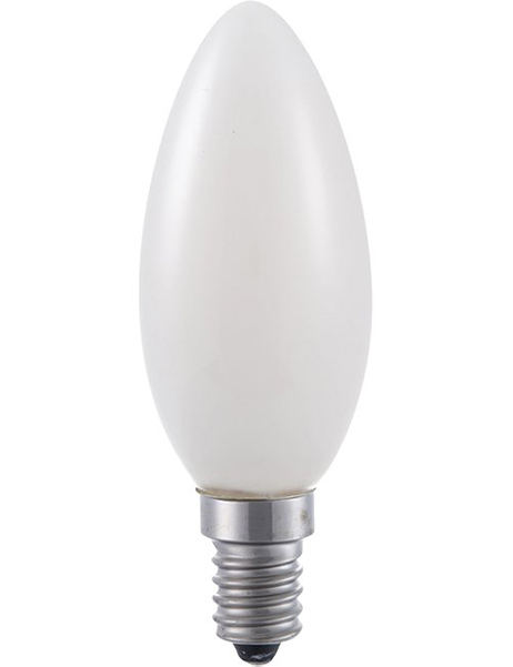SPL filament LED kaarslamp 4W E14 230V 2500K kleur 925 opaal dimbaar