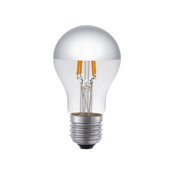 SPL filament LED kopspiegel normaallamp 4W E27 230V 2500K kleur 925 zilver dimbaar