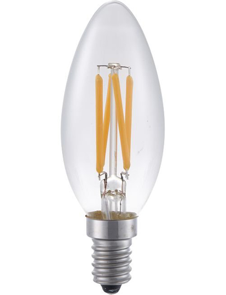 SPL filament LED kaarslamp 4W E14 230V 2500K kleur 925 helder dimbaar