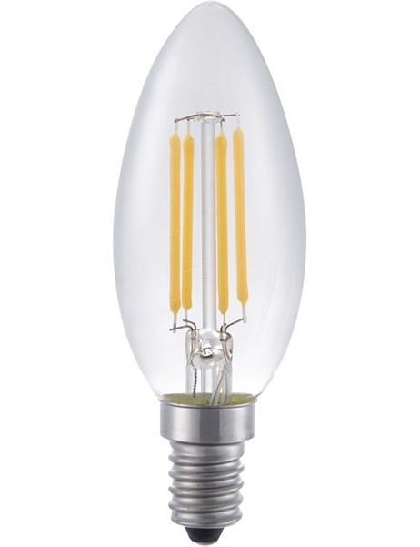 SPL filament LED kaarslamp 4W E14 230V 2200K kleur 822 helder dimbaar