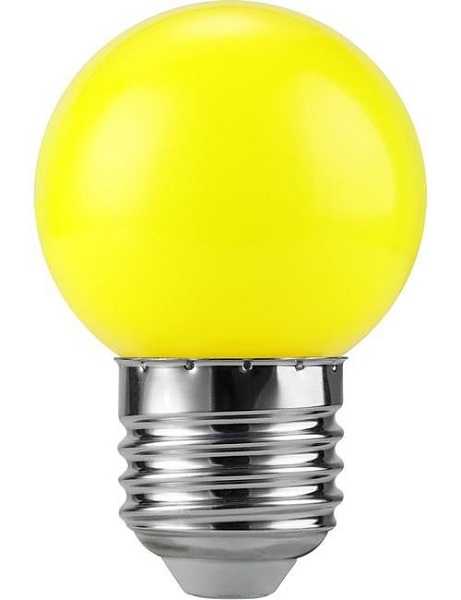 SPL LED kogellamp 1W E27 230V geel niet dimbaar