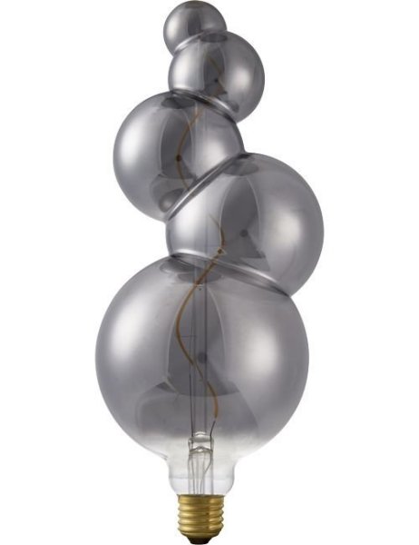 SPL Big Flex Bubble-5 flexLED filament LEDlamp 4W E27 230V 2200K kleur 822 smoke dimbaar
