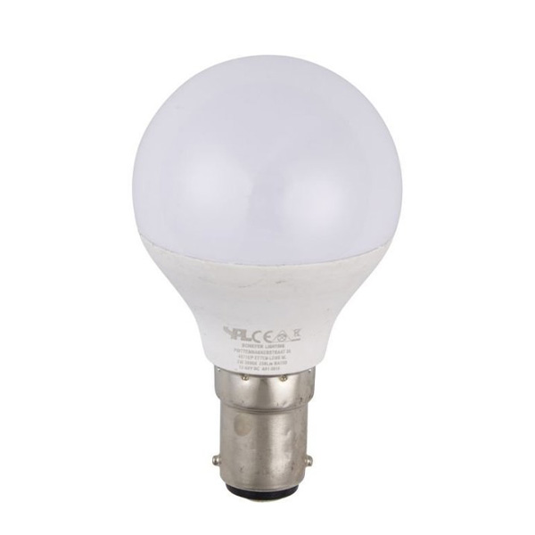 SPL LED kogellamp 3W=25W Ba15d 230V 3000K kleur 827 opaal niet dimbaar