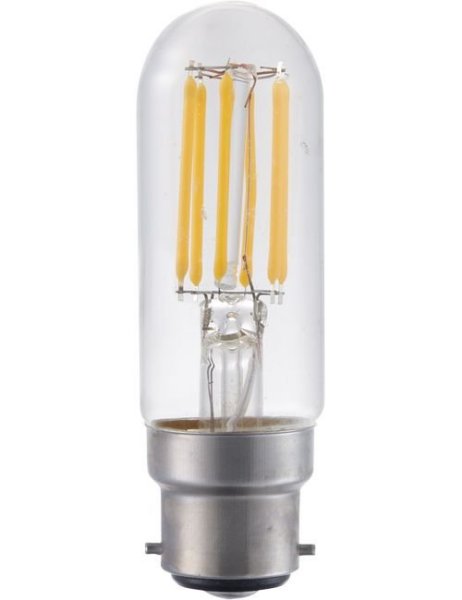 SPL filament LED buislamp 5W Ba22d 230V 2700K kleur 827 helder dimbaar