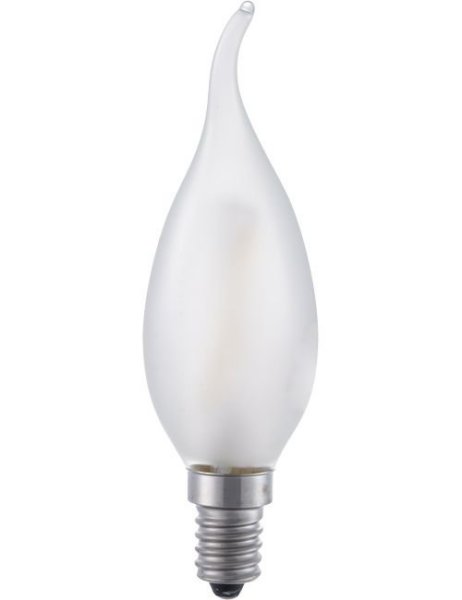 SPL filament LED bentip kaarslamp 4W=39W E14 230V 2700K kleur 827 C35 mat dimbaar