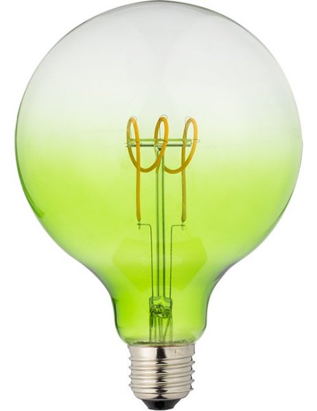 SPL flexLED filament LED globelamp 125mm 4W=20W E27 230V 2200K kleur 922 glas groen dimbaar