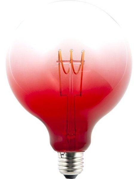 SPL flexLED filament LED globelamp 125mm 4W=20W E27 230V 2200K kleur 922 glas rood dimbaar