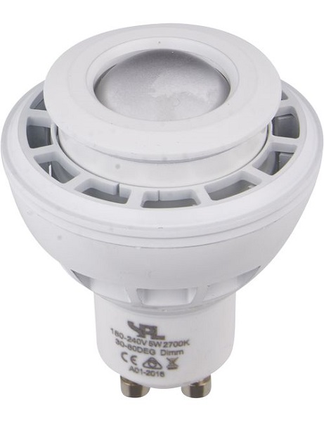 SPL LEDspot MR16 5W=25W GU10 230V 2700K kleur 927 30-80° wit dimbaar