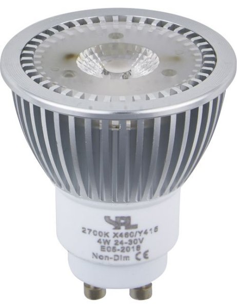 SPL LEDspot MR16 4W GU10 24V-30V 2700K kleur 827 38° niet dimbaar