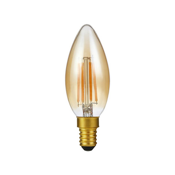 SPL filament LED kaarslamp 4W E14 230V 2200K kleur 922 goud dimbaar