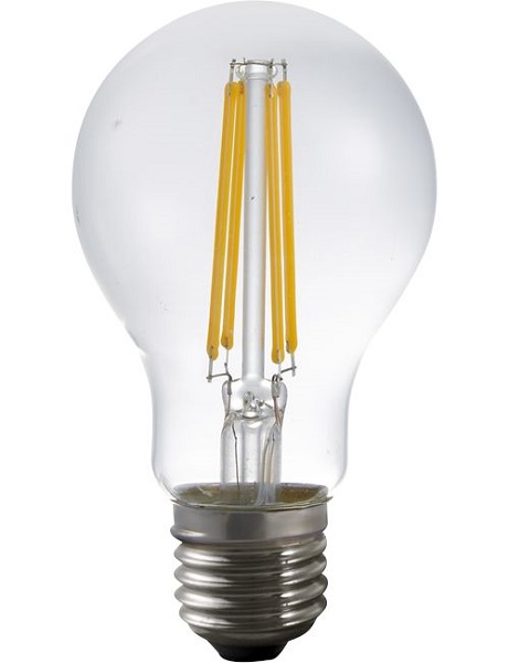 SPL filament LED normaallamp 8W=45W E27 230V 2200K kleur 922 helder dimbaar
