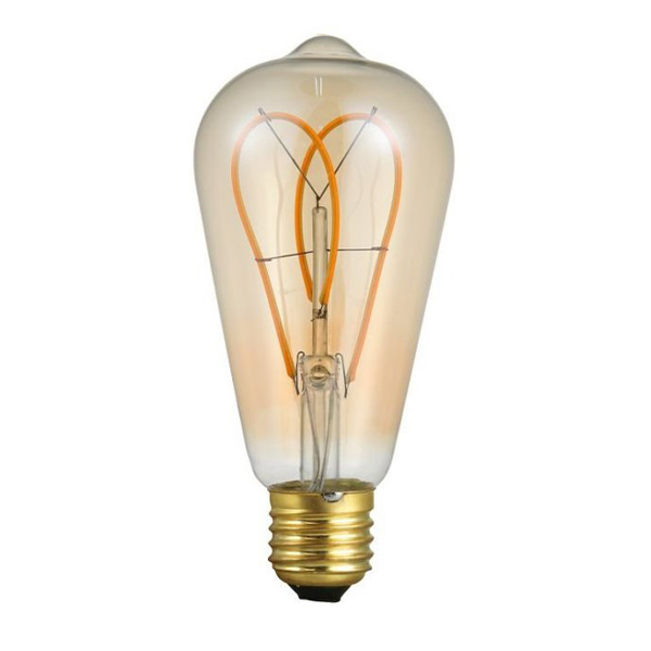 SPL Flex Rustika ST64 filament LEDlamp DL 5W E27 230V 2000K kleur 820 goud dimbaar