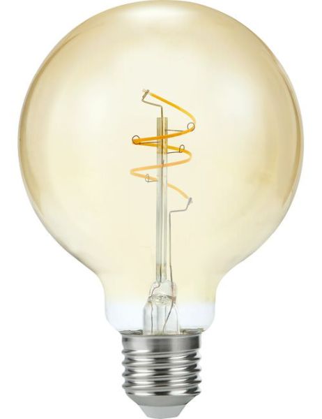 SPL Slim flexLED filament globelamp 95mm 4W E27 230V 922 2200K goud dimbaar