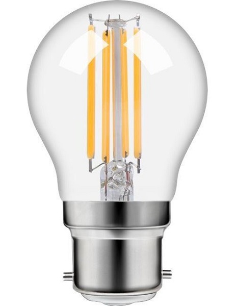 SPL filament LED kogellamp 4,7W=40W Ba22d 230V 925 2500K helder dimbaar