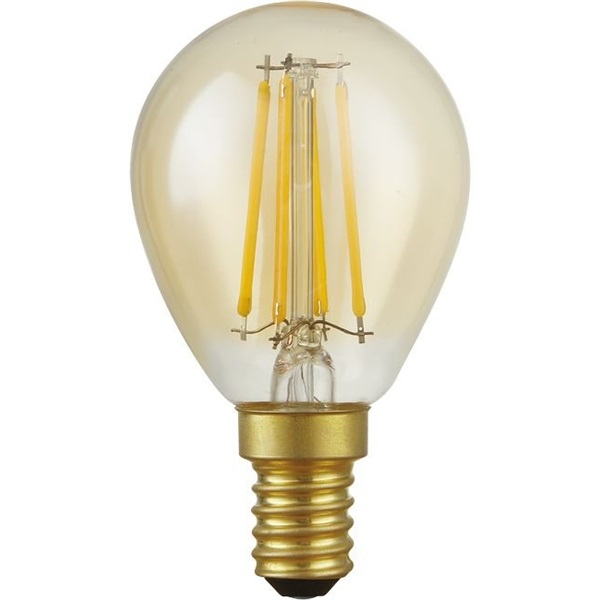 SPL filament LED kogellamp 4,7W E14 220V-240V 922 2200K goud dimbaar