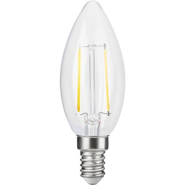 SPL filament LED kaarslamp 2,5W E14 220V-240V 927 2700K helder dimbaar