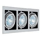 Dorvil 8003 inbouw halogeen armatuur cardanisch zilvergrijs 3x50W MR16