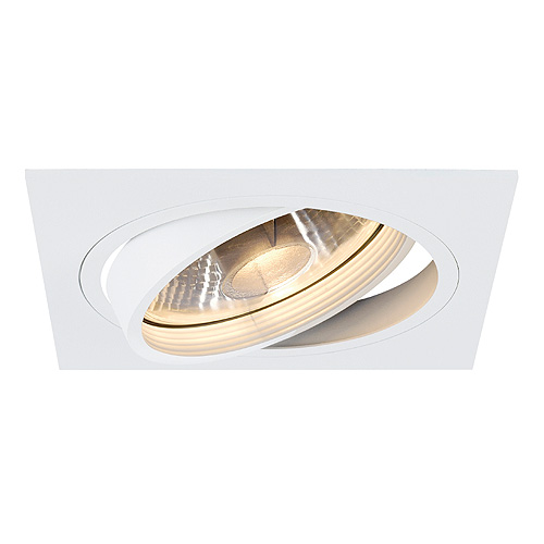 SLV 113541 New Tria ES111 75W GU10 plafond inbouwarmatuur vierkant wit mat