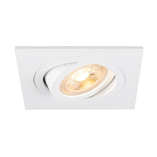 SLV 1007377 New Tria 75 DL inbouwspot vierkant kantelbaar GU10 10W wit