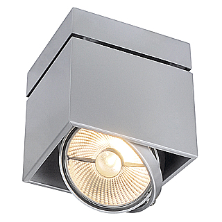 SLV Kardamod Surface Square GU10 ES111 75W plafond opbouwarmatuur, leverbaar met 1 of 2 lampen