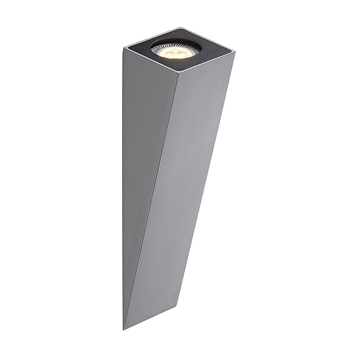 SLV Altra Dice WL-2 GU10 50W wand opbouwarmatuur zilvergrijs 151564 310636
