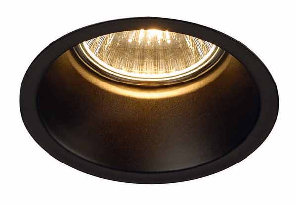 SLV 112910 Horn EL Single GU10 ES50 50W plafond inbouwarmatuur zwart