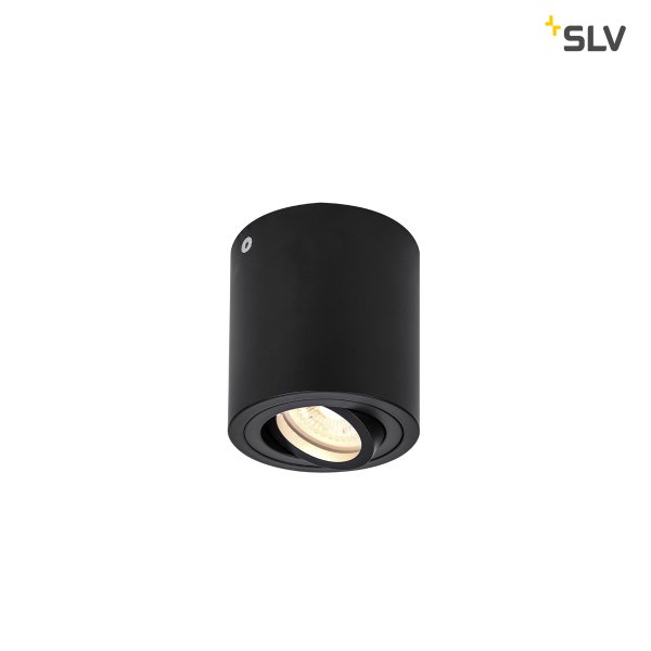 SLV 1002010 Triledo GU10 50W plafond opbouwarmatuur zwart