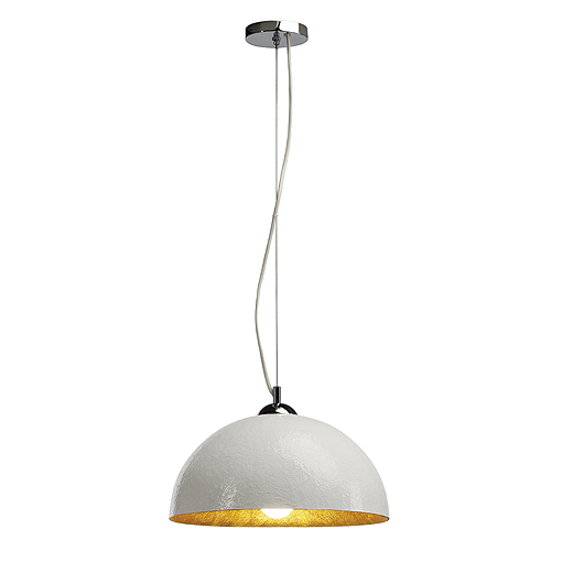SLV Forchini PD-2 E27 40W pendelarmatuur rond wit/goud 155511 309425
