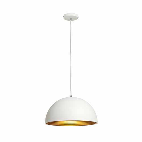 SLV 155911 Forchini M 40 E27 pendelarmatuur E27 40W met stofkabel wit/goud