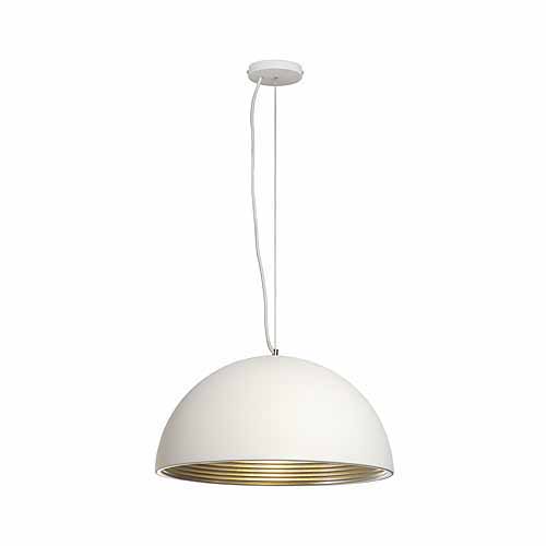 SLV 155921 Forchini M 50 E27 pendelarmatuur E27 40W met stofkabel wit/zilver