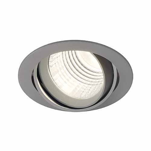 SLV New Tria LED DLMI 28W 4000K 60° met Philips Fortimo LED module plafond inbouwarmatuur round zilvergrijs 113734