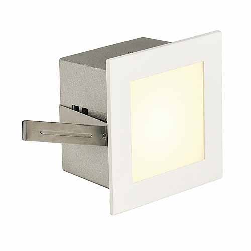 SLV 113262 Frame Basic LED 1W 350mA 3000K warmwit wand inbouwarmatuur zonder LEDdriver snoer 0,45m met ministekker wit