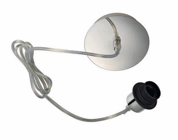 SLV Fenda pendelophanging chroom E27 zonder lampenkap 155562