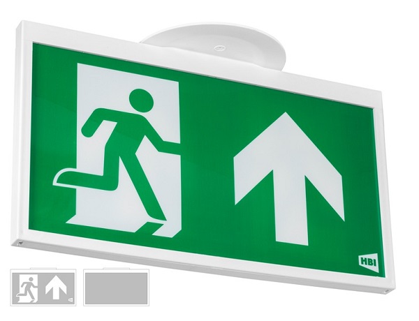 HBI 7DL0202WQB Septagem Display noodverlichting LED 2W 840 4000K IP40 nood/continu met autotest inbouw accu (3 uur) met pictogram kleur wit