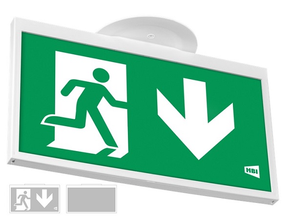 HBI 7DL0202WXB Septagem Display noodverlichting LED 2W 840 4000K IP40 nood/continu met autotest inbouw accu (3 uur) met pictogram kleur wit